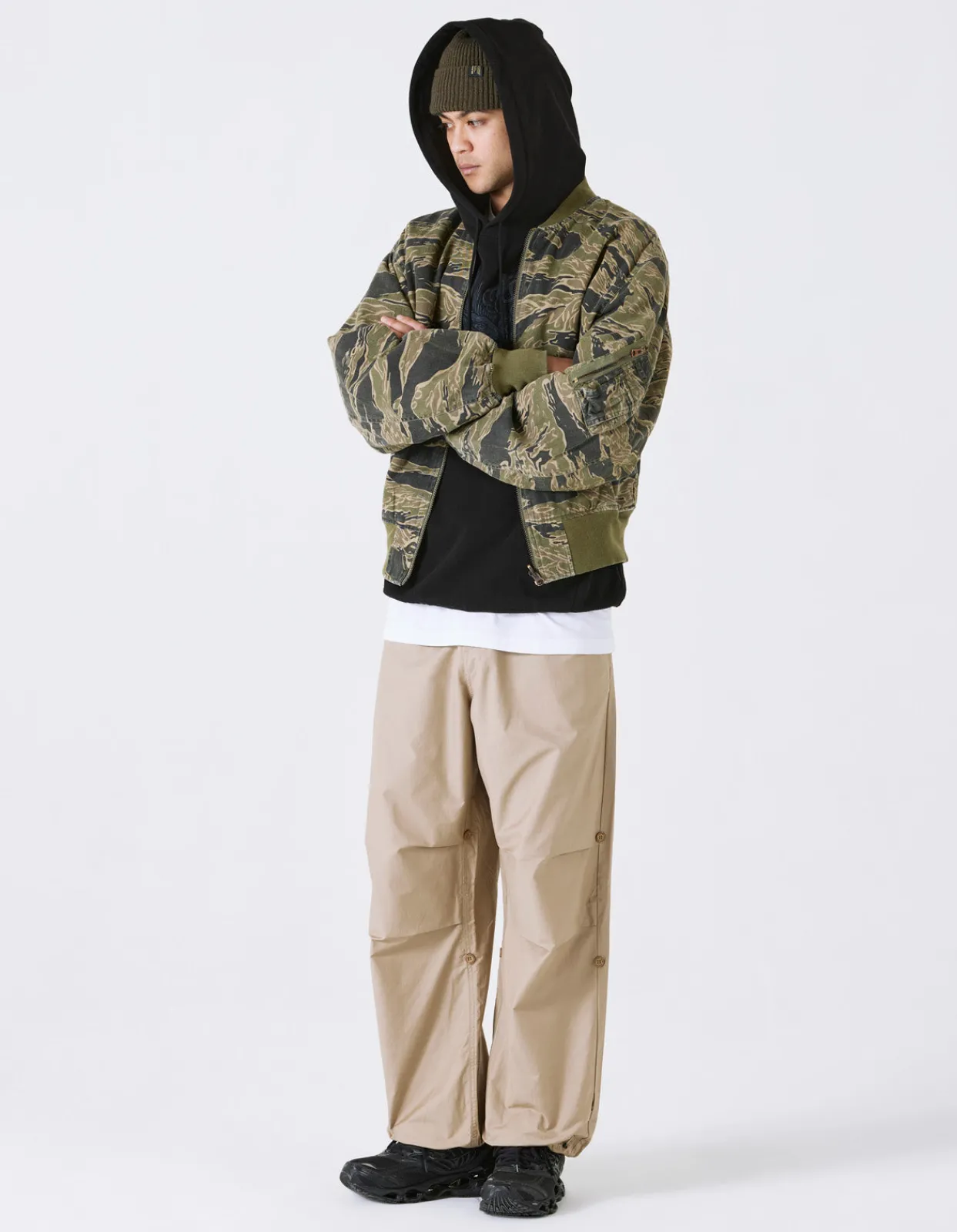 Men Maharishi 4289 Camo Reversible Flight Jacket