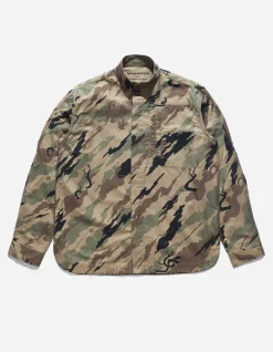 Men Maharishi 4522 Camo Stand Collar Shirt