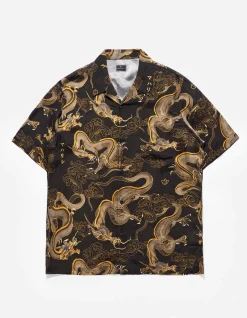 Men Maharishi 4234 Cloud Dragon Camp Collar Shirt