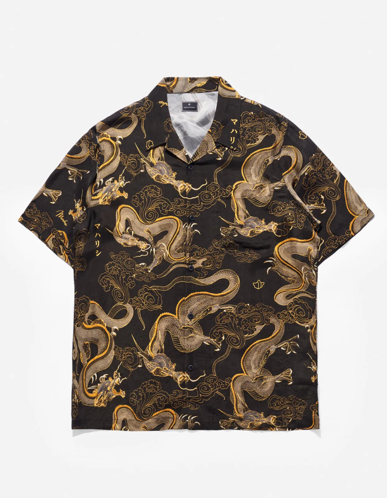 Men Maharishi 4234 Cloud Dragon Camp Collar Shirt