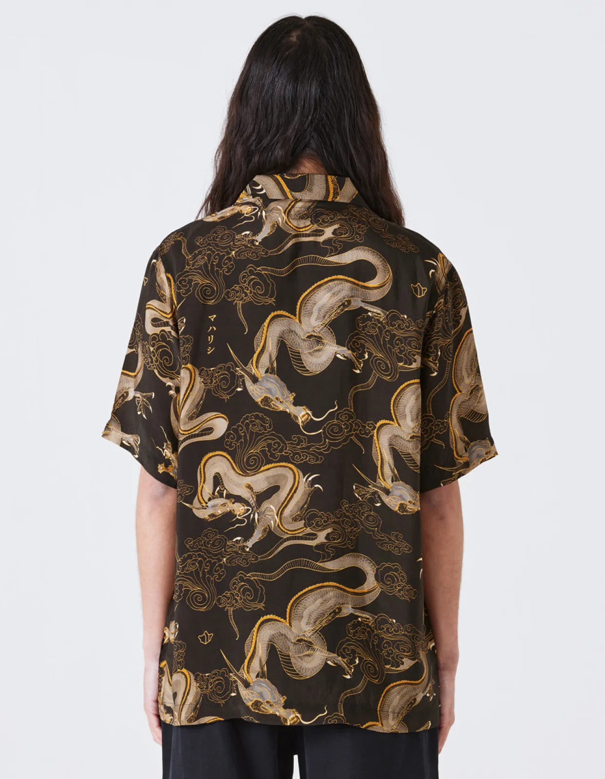 Men Maharishi 4234 Cloud Dragon Camp Collar Shirt