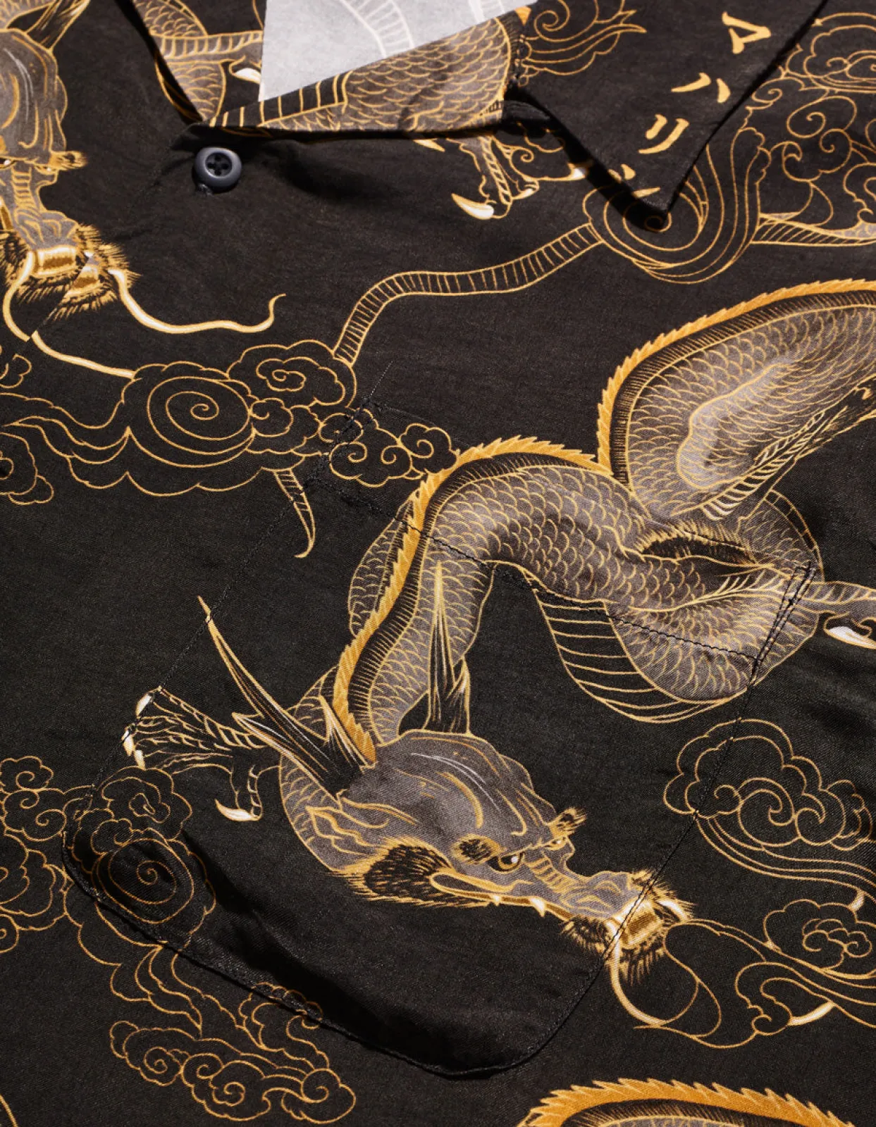 Men Maharishi 4234 Cloud Dragon Camp Collar Shirt