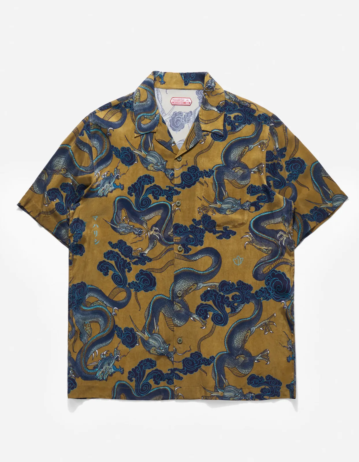 Men Maharishi 4234 Cloud Dragon Camp Collar Shirt