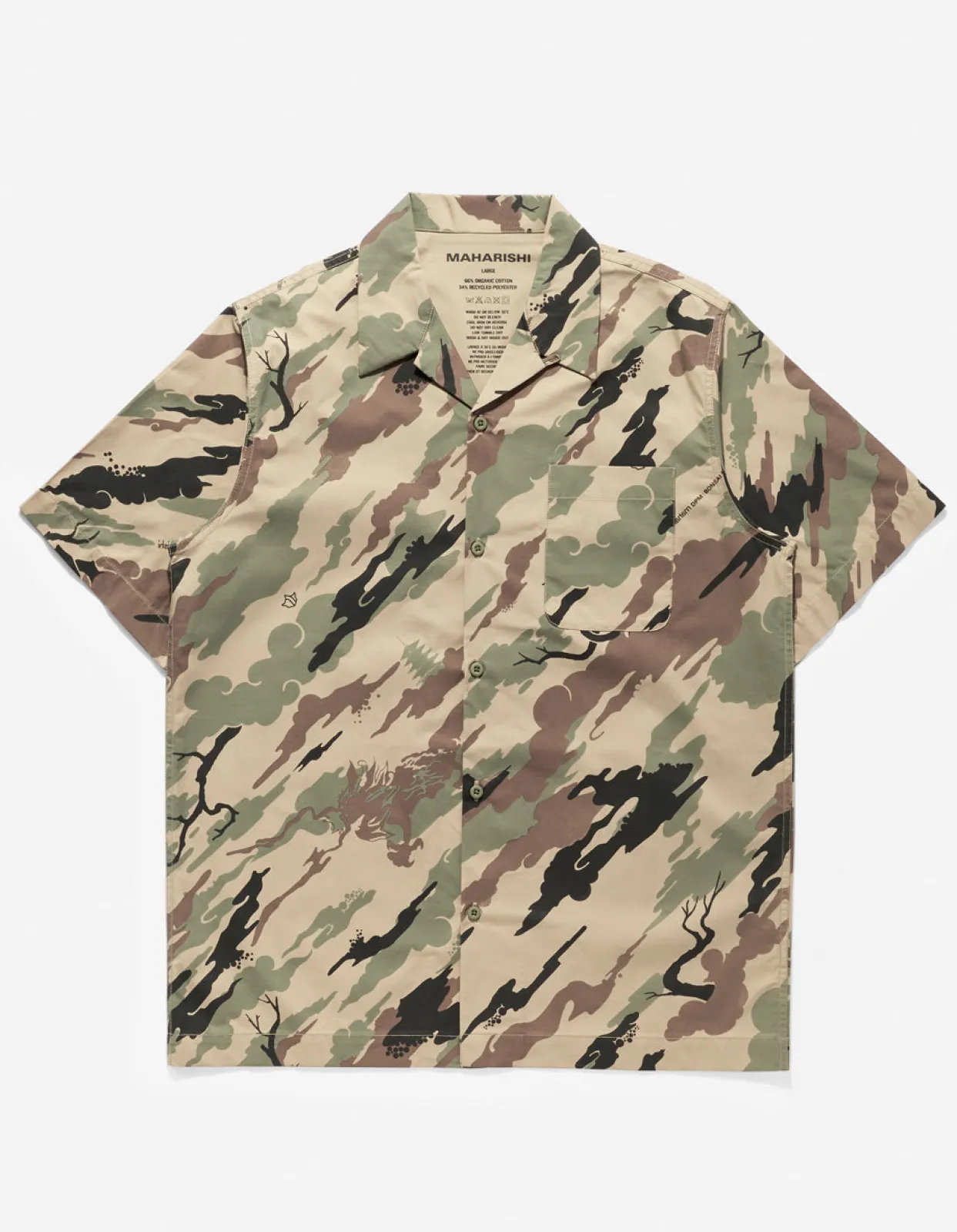 Men Maharishi 4312 Dpm: Bonsai Forest Camp Collar Shirt
