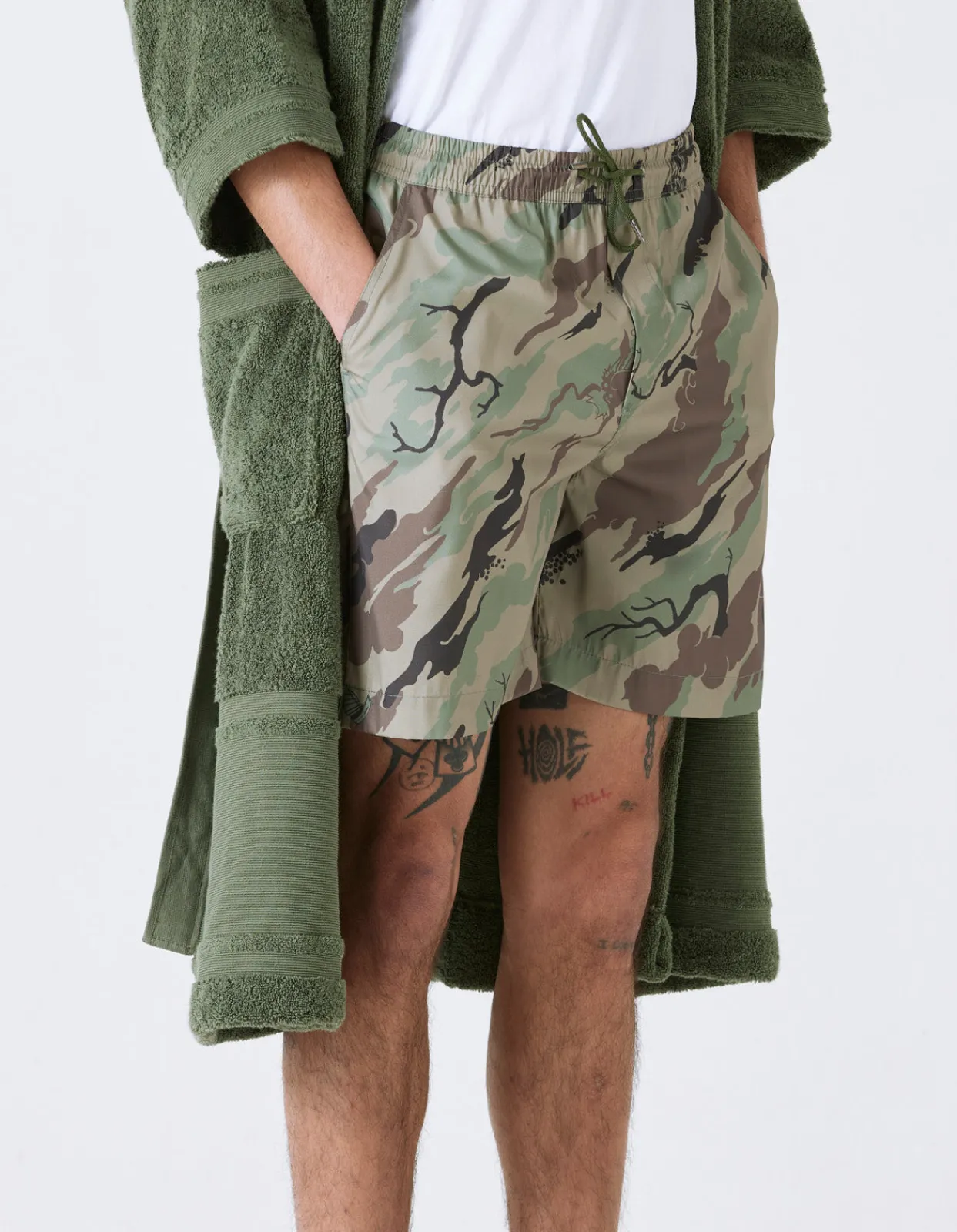 Men Maharishi 1022 Dpm: Bonsai Forest Swim Shorts