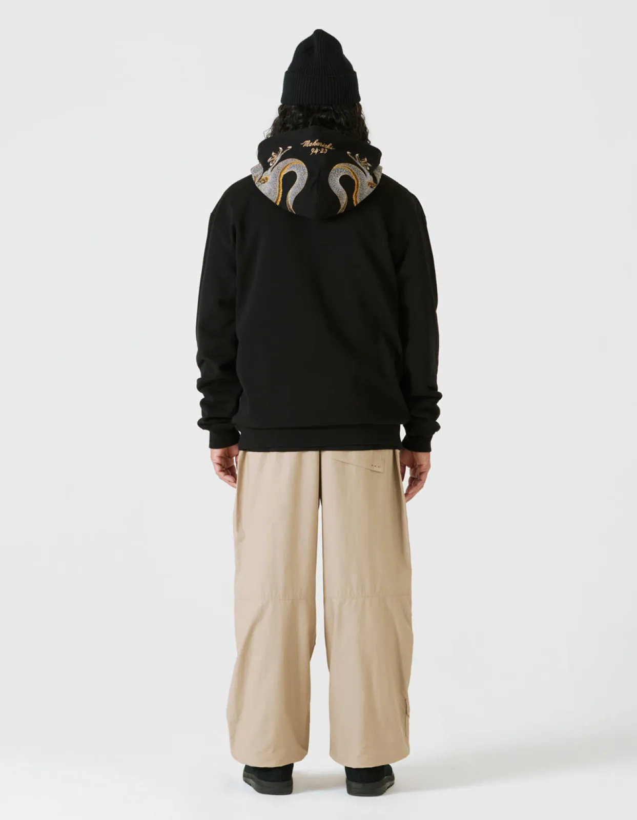 Men Maharishi 4212 Dragon Embroidered Hooded Sweat