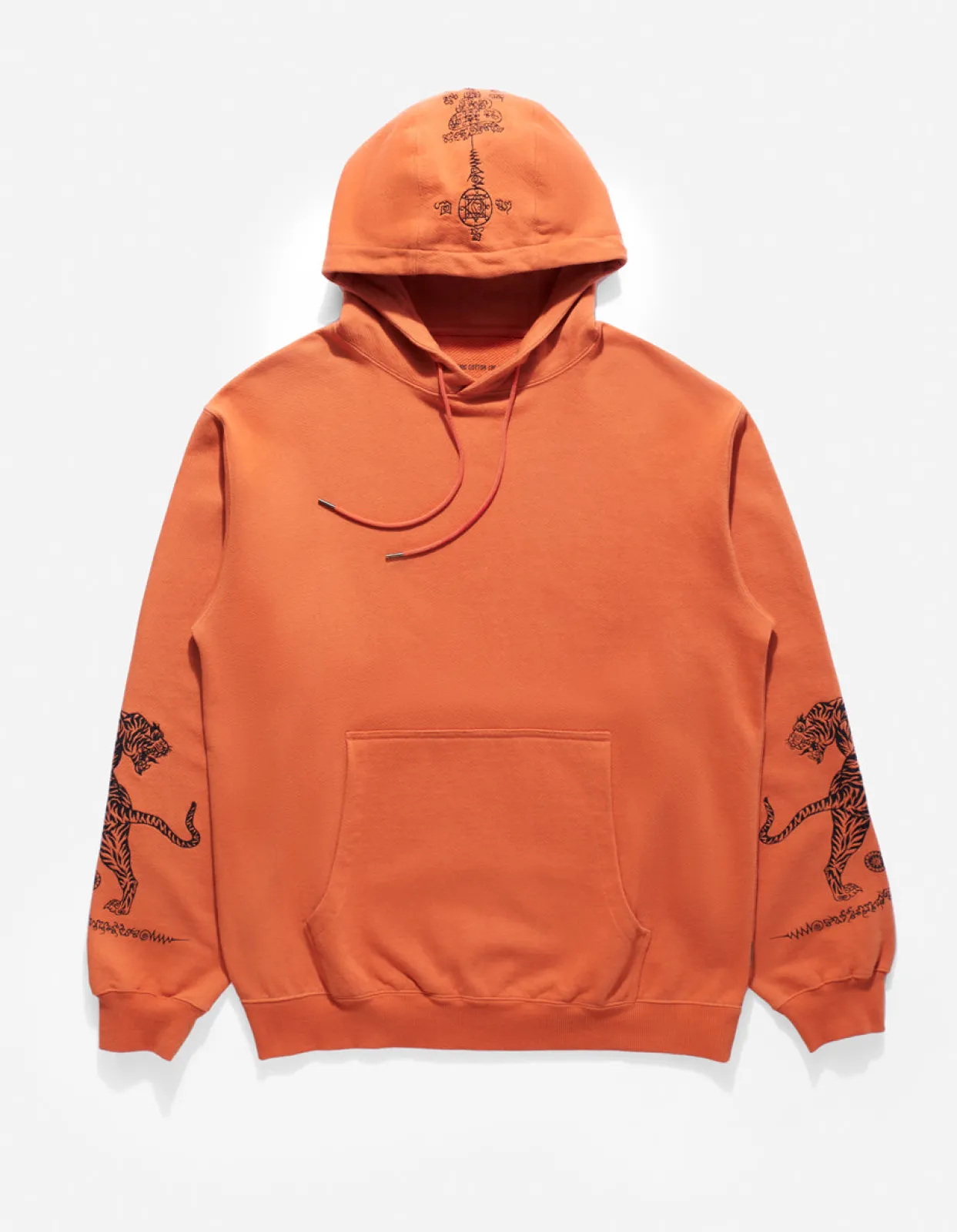 Men Maharishi 4280 Duelling Tigers Embroidered Hooded Sweat