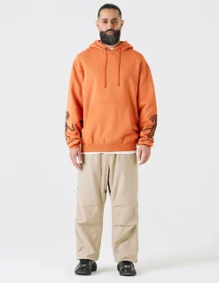 Men Maharishi 4280 Duelling Tigers Embroidered Hooded Sweat