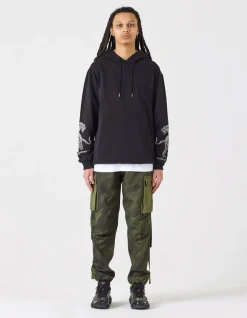 Men Maharishi 4280 Duelling Tigers Embroidered Hooded Sweat