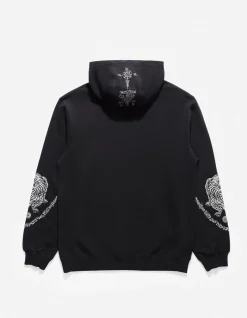Men Maharishi 4280 Duelling Tigers Embroidered Hooded Sweat
