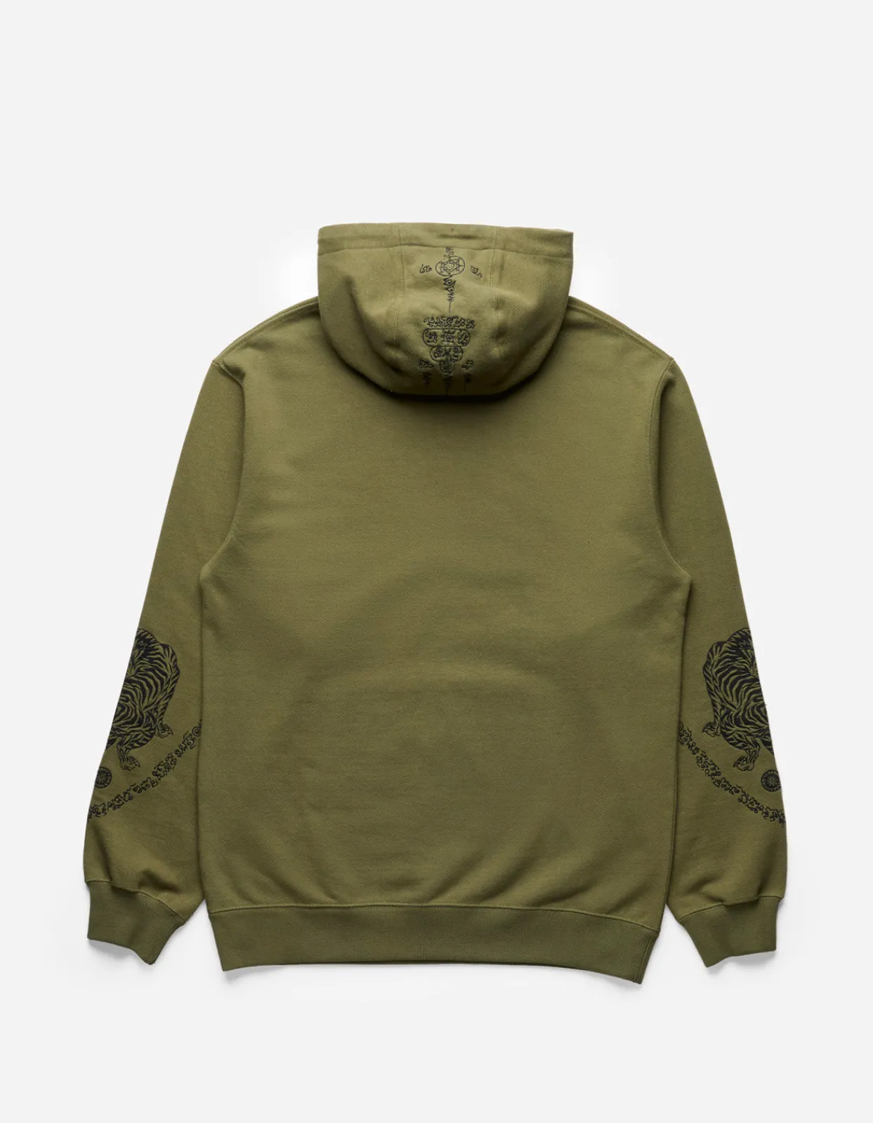 Men Maharishi 4280 Duelling Tigers Embroidered Hooded Sweat