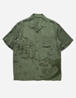 Men Maharishi 4508 Flying Cranes Embroidered Shirt