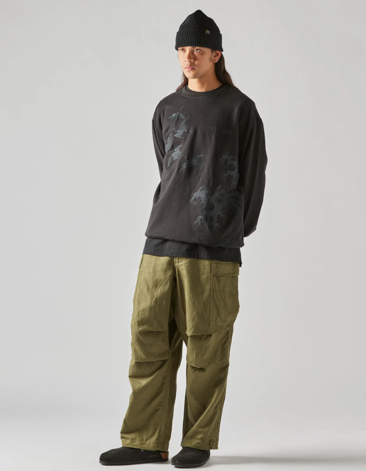 Men Maharishi 4505 Flying Peace Cranes Crew Sweat