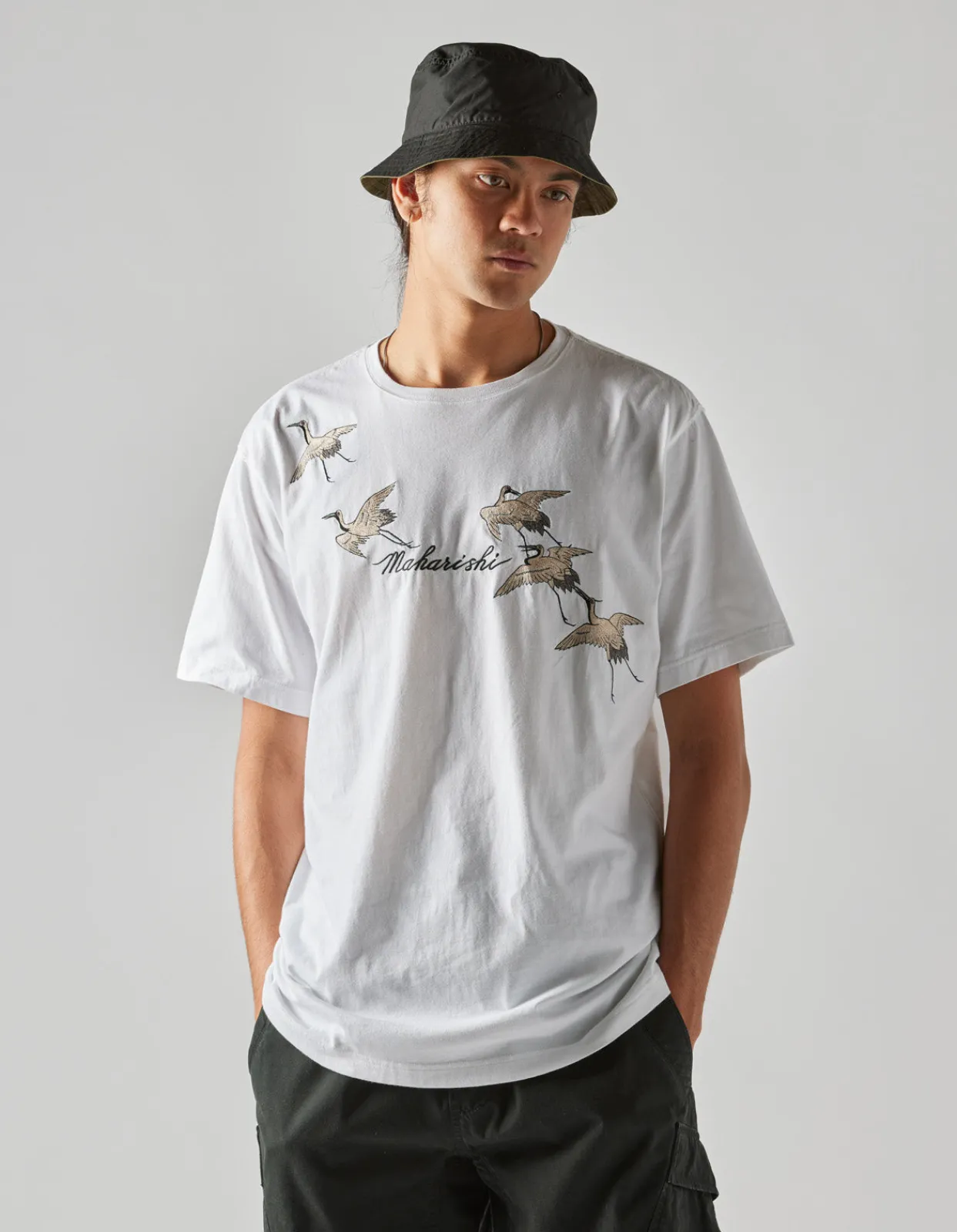 Men Maharishi 4507 Flying Peace Cranes T-Shirt