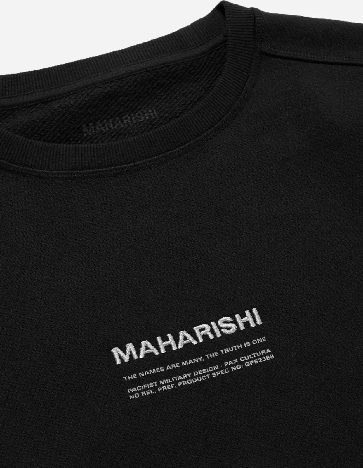 Men Maharishi 7011 Miltype Embroidered Crew Sweat·Organic Cotton