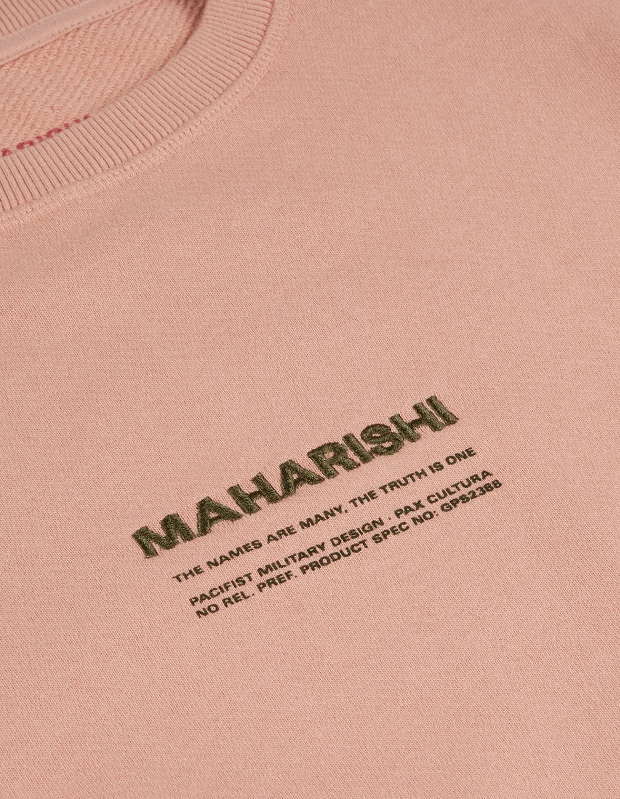 Men Maharishi 7011 Miltype Embroidered Crew Sweat·Organic Cotton