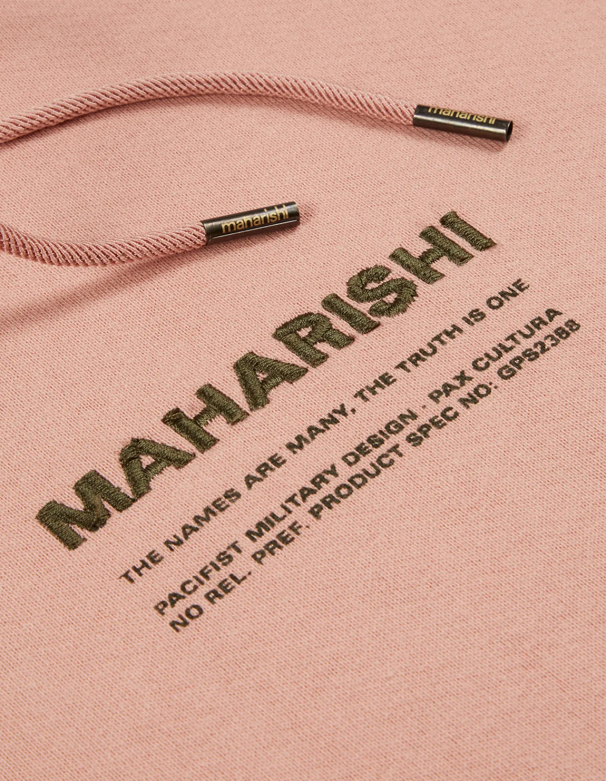 Men Maharishi 7010 Miltype Embroidered Hooded Sweat·Organic Sweat 450