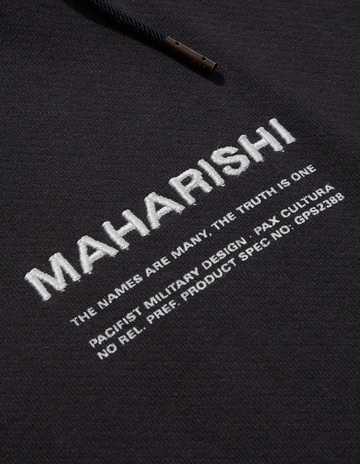 Men Maharishi 7010 Miltype Embroidered Hooded Sweat·Organic Sweat 450