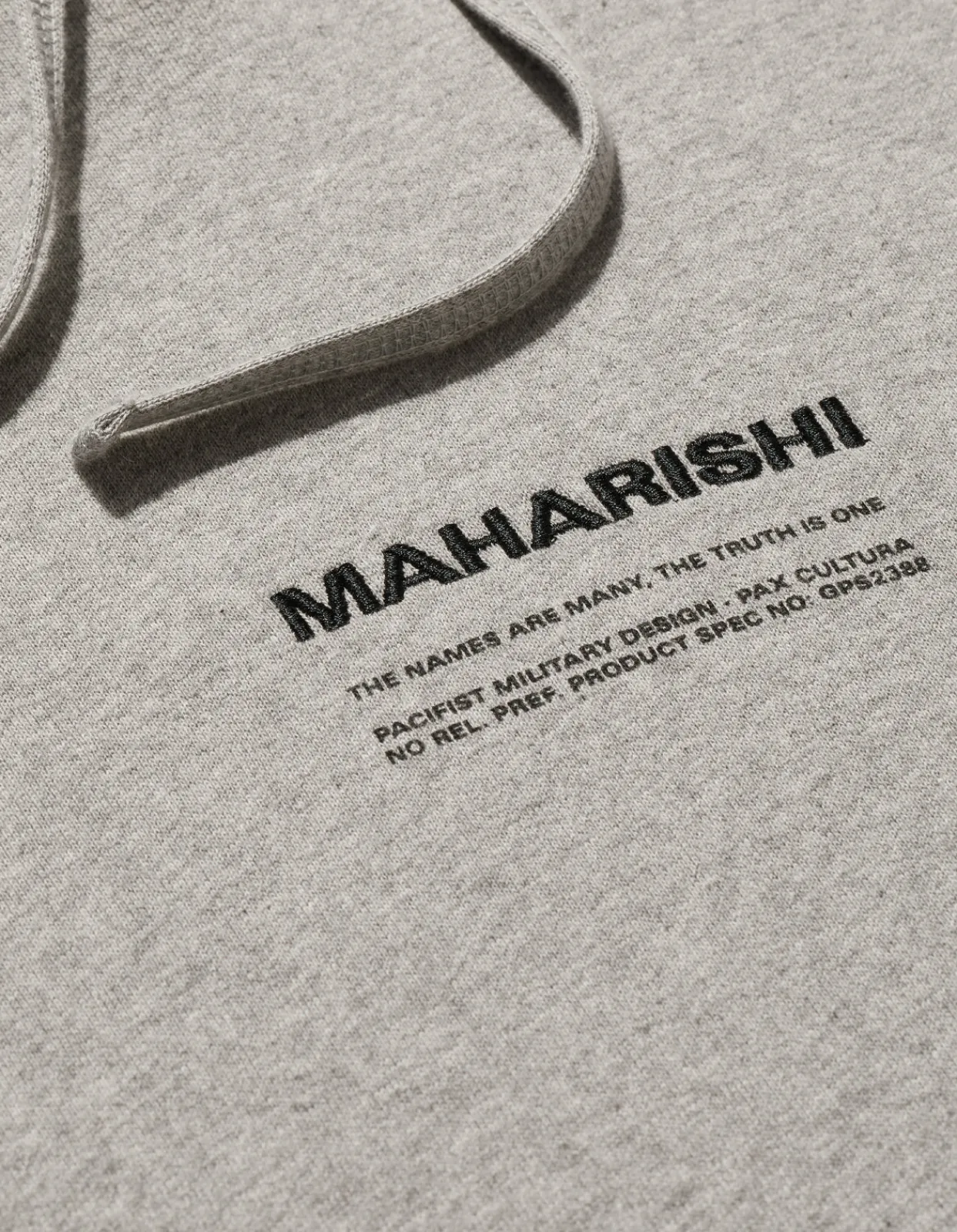 Men Maharishi 7010 Miltype Embroidered Hooded Sweat·Organic Sweat 450