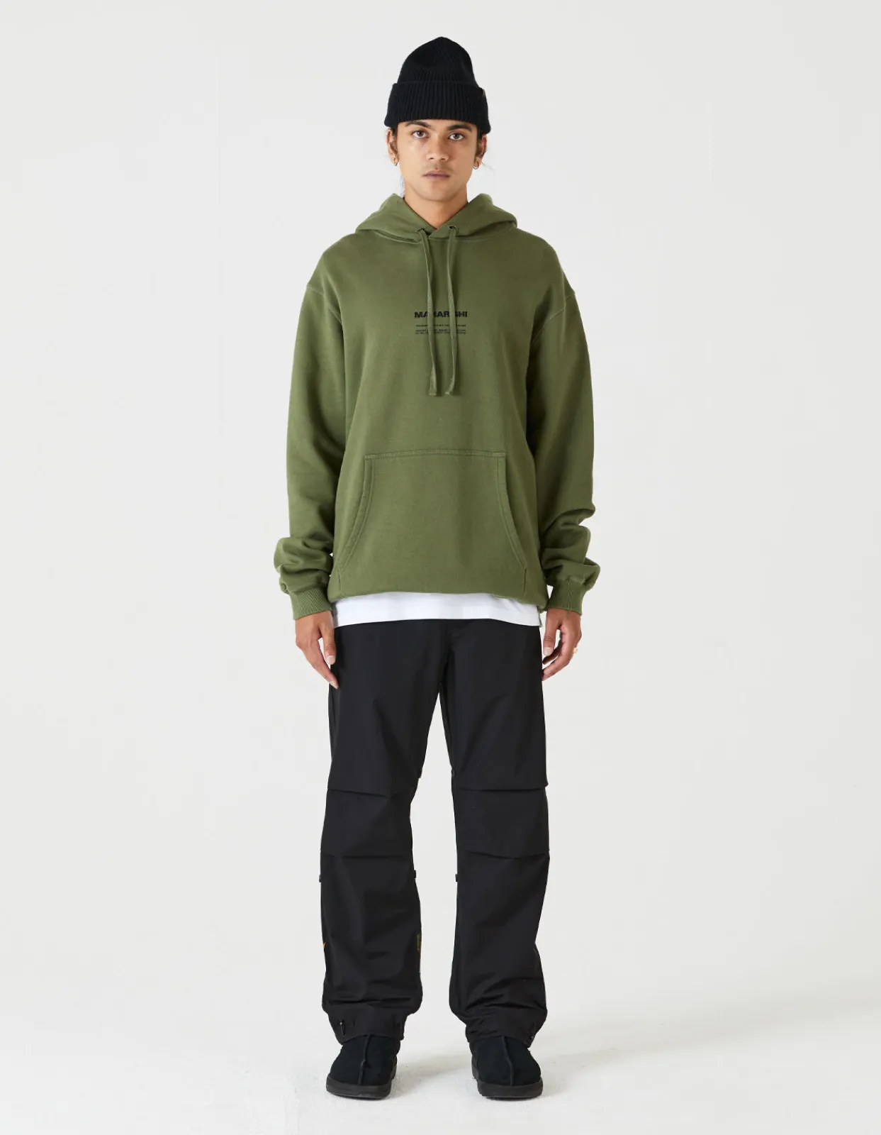 Men Maharishi 7010 Miltype Embroidered Hooded Sweat·Organic Sweat 450