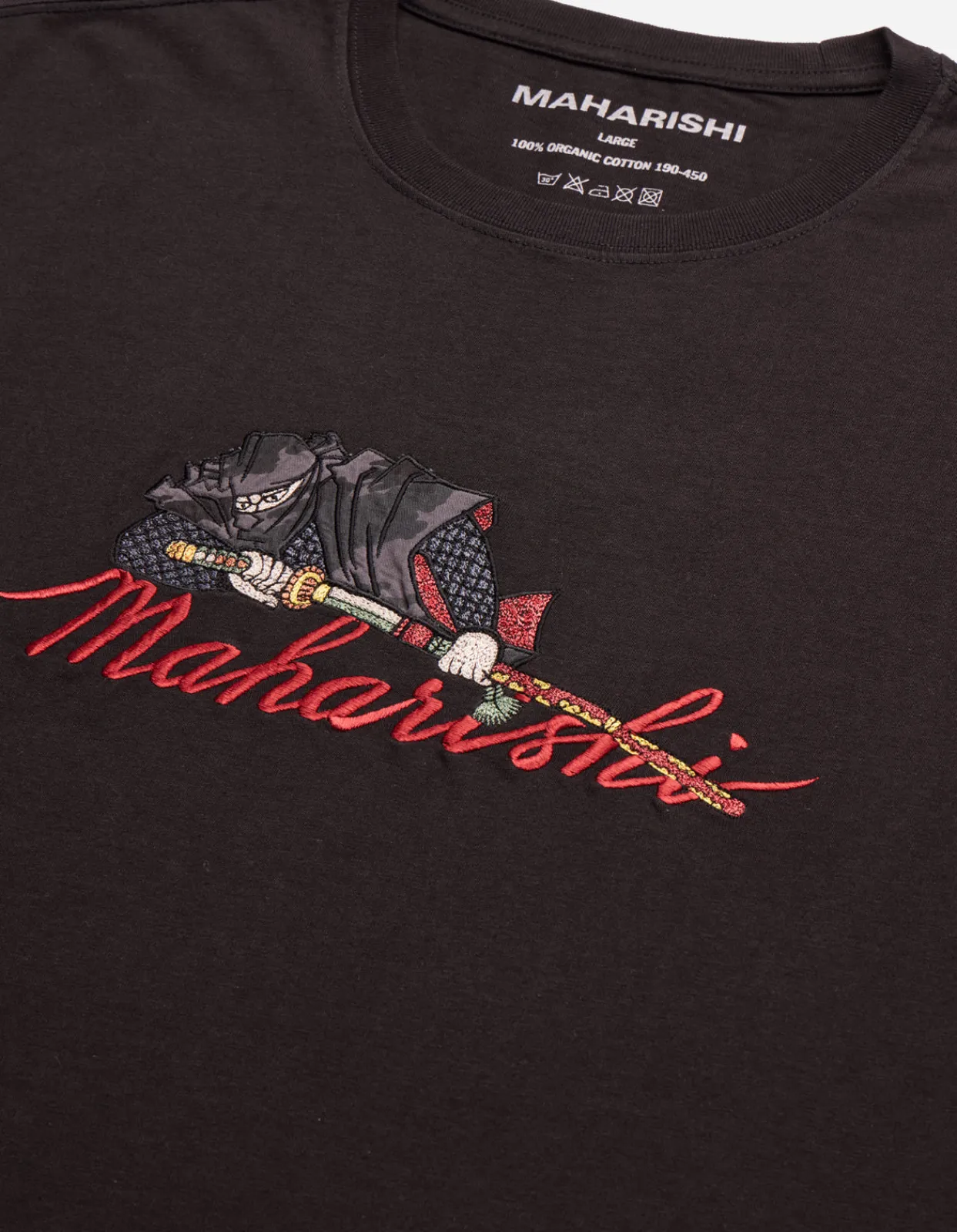 Men Maharishi 4501 Ninjutsu Embroidered T-Shirt