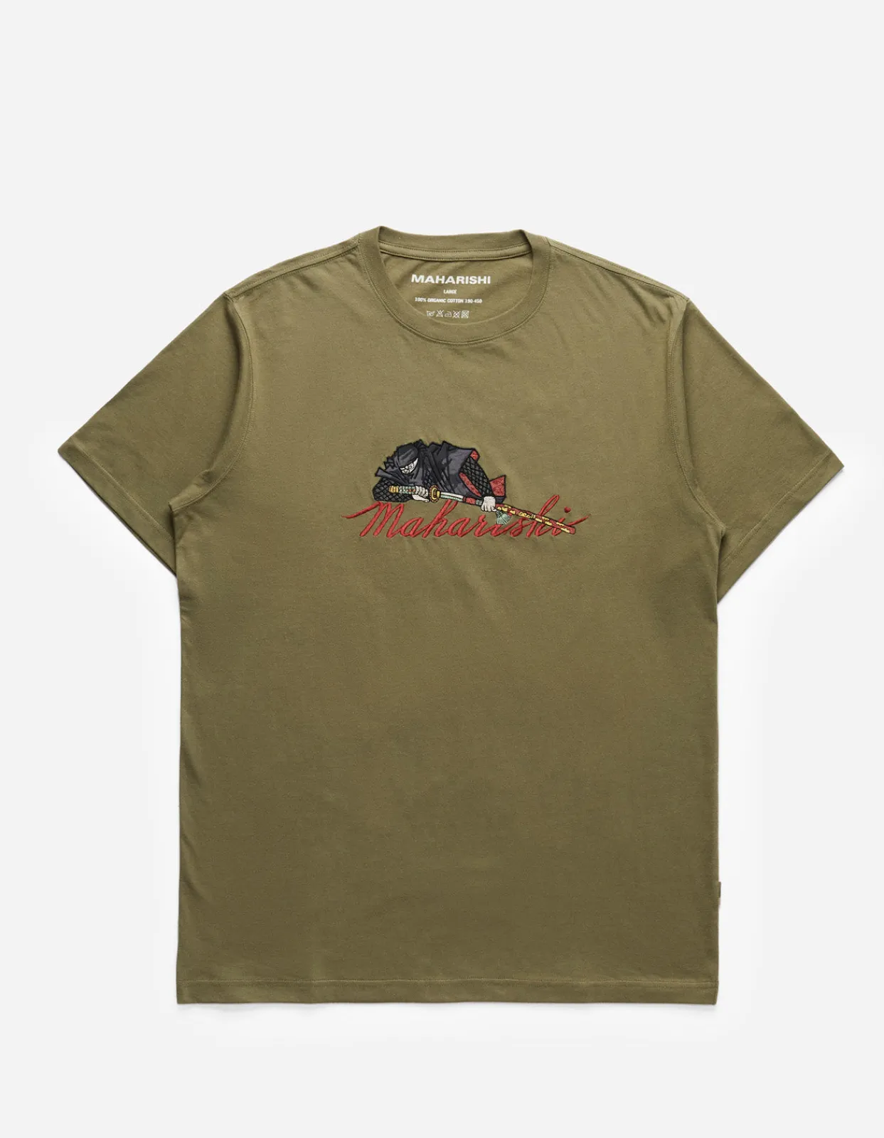 Men Maharishi 4501 Ninjutsu Embroidered T-Shirt