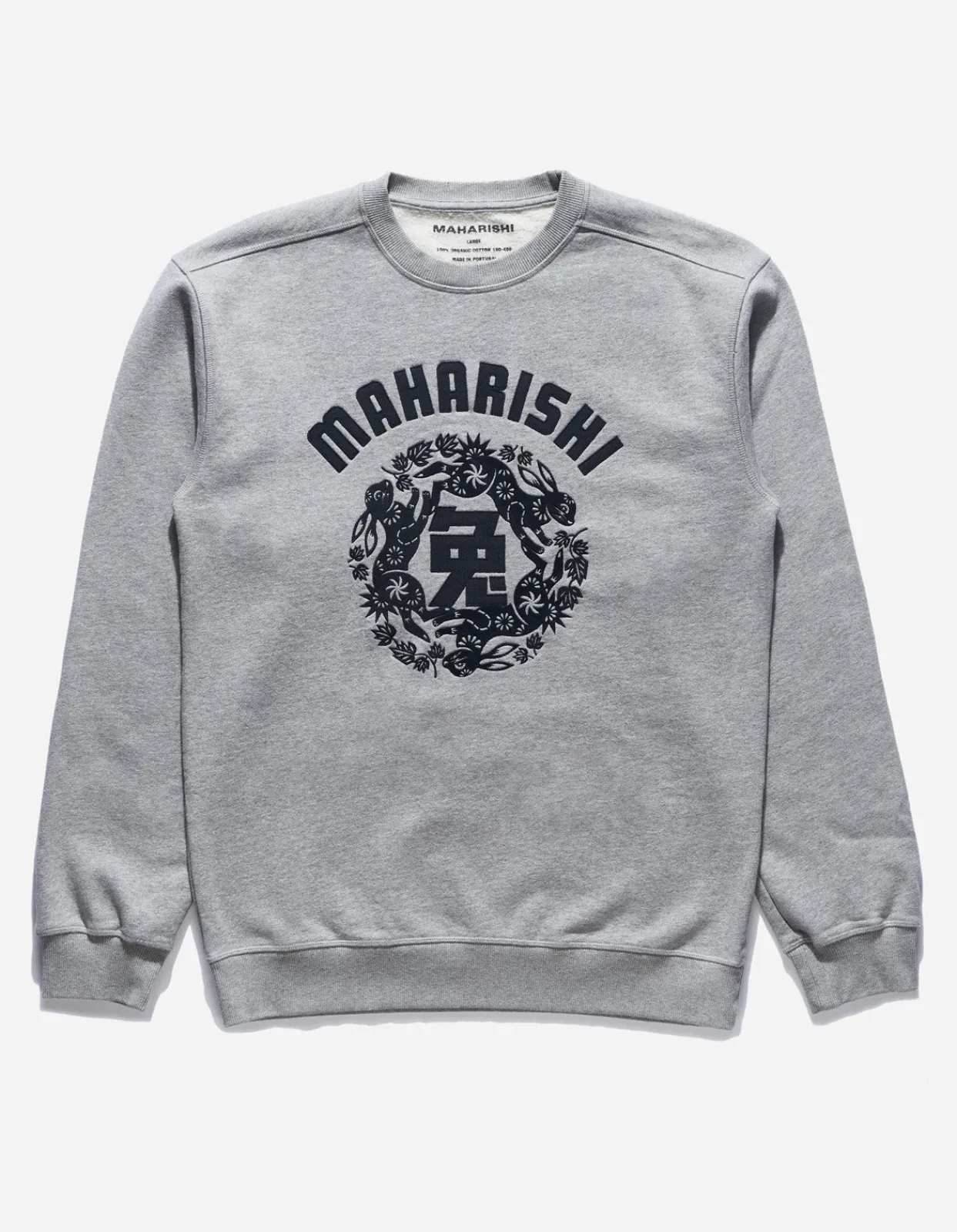 Men Maharishi 1005 Paper-Cut Rabbit Crew Sweat