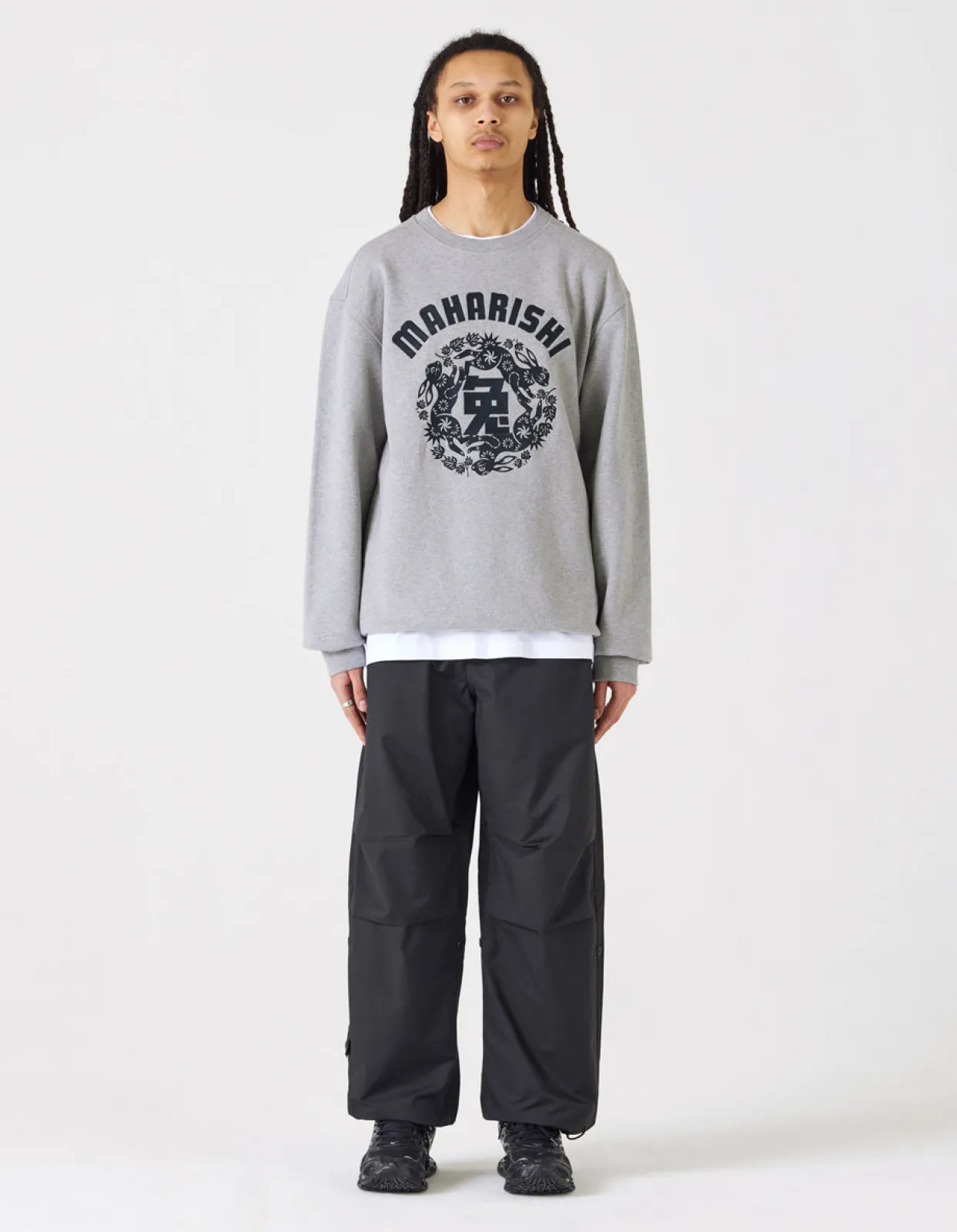 Men Maharishi 1005 Paper-Cut Rabbit Crew Sweat