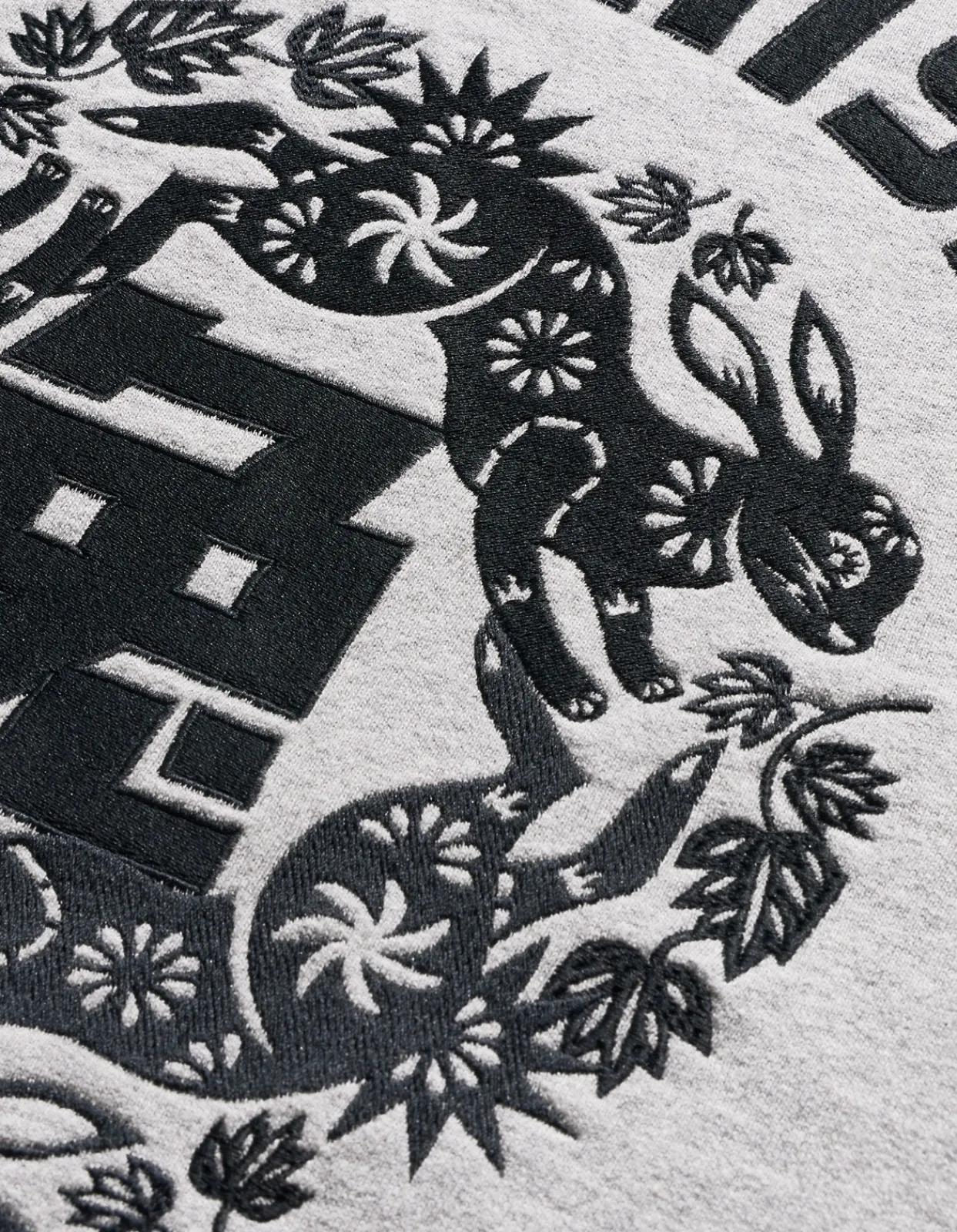 Men Maharishi 1005 Paper-Cut Rabbit Crew Sweat