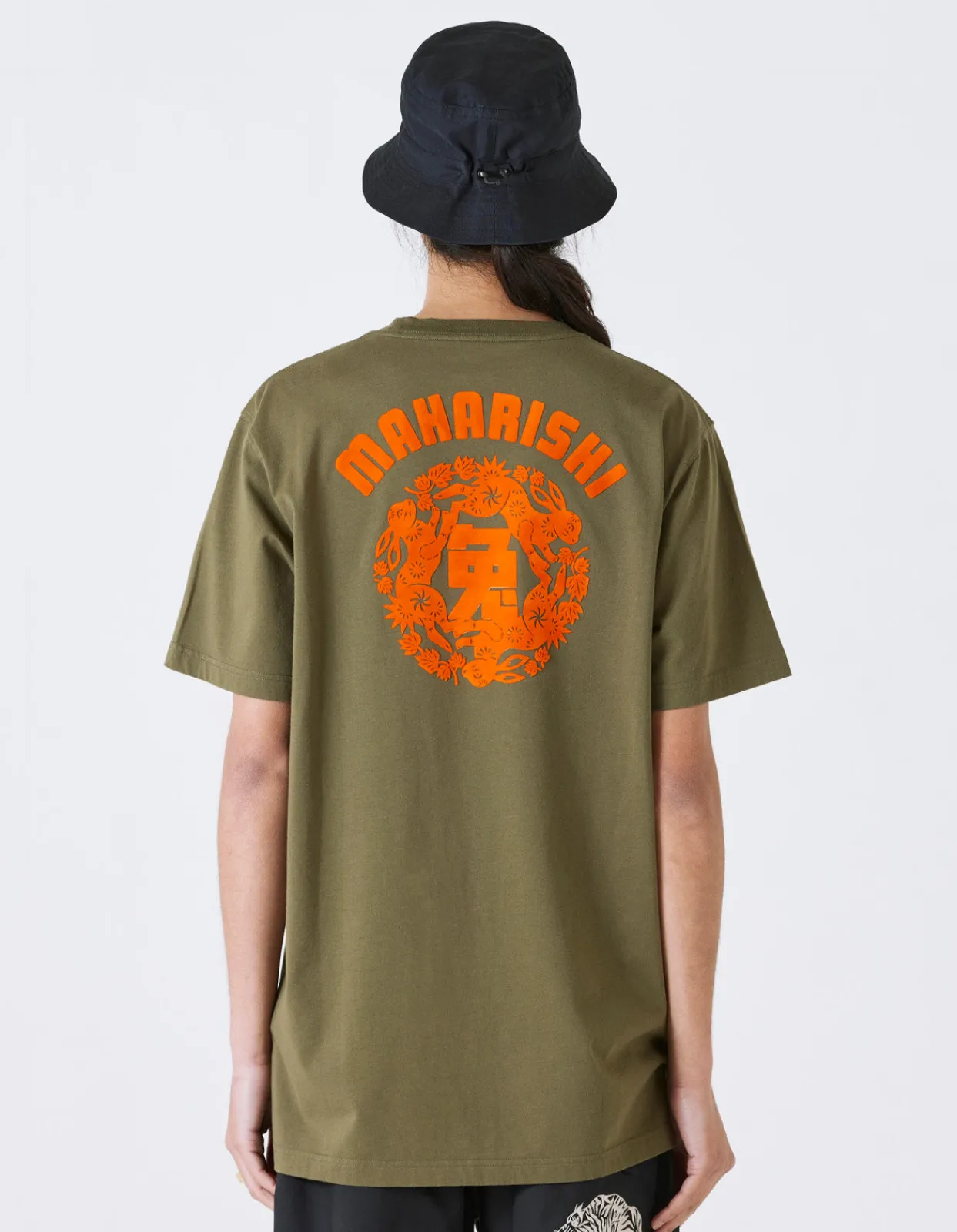 Men Maharishi 1004 Paper-Cut Rabbit T-Shirt