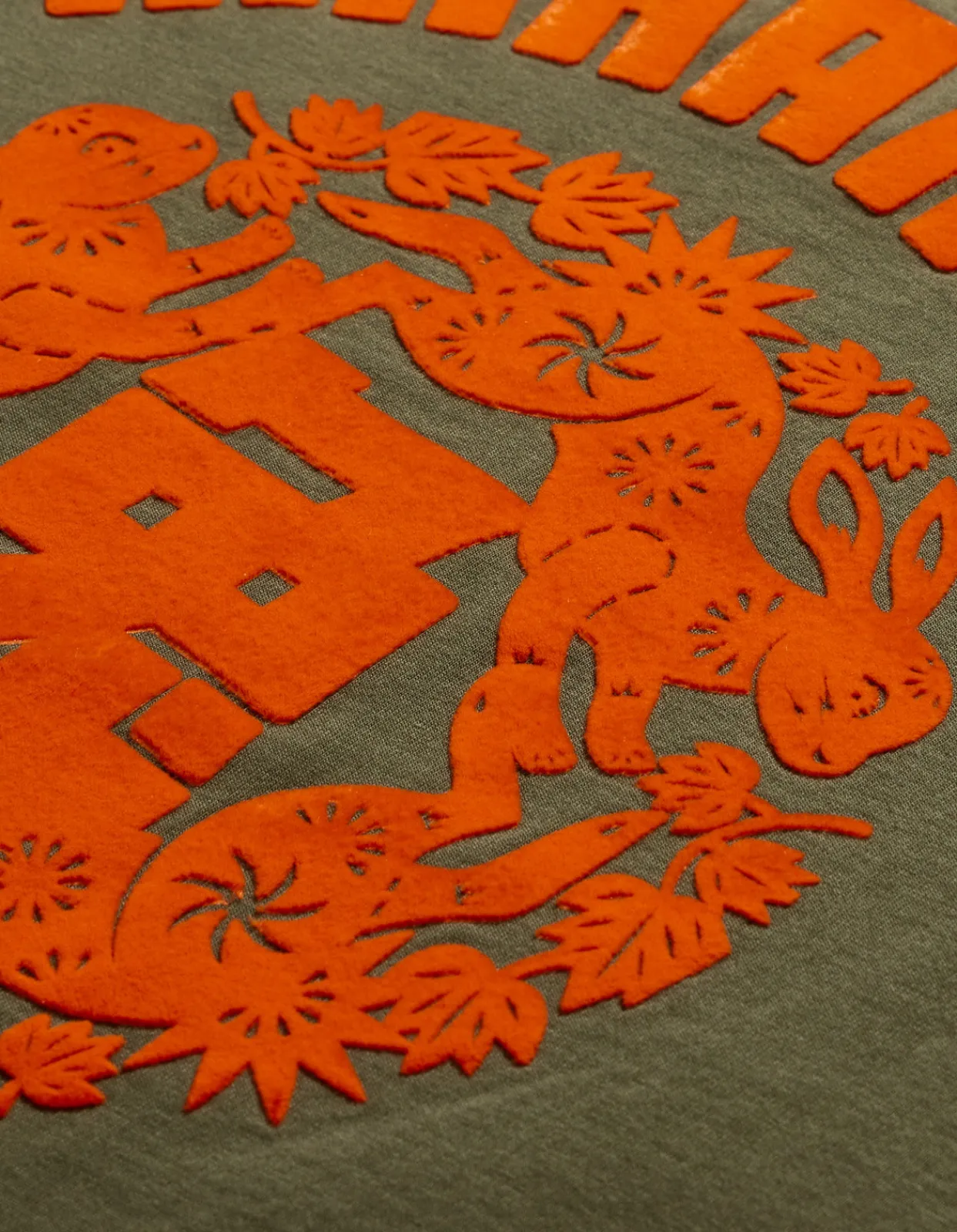 Men Maharishi 1004 Paper-Cut Rabbit T-Shirt