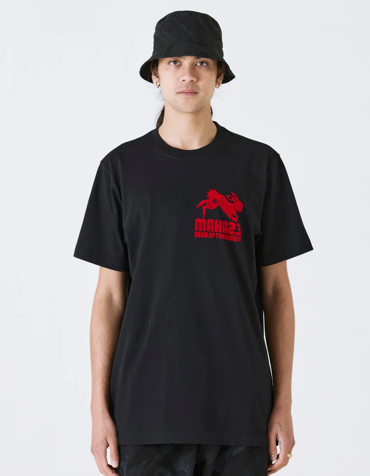 Men Maharishi 1004 Paper-Cut Rabbit T-Shirt