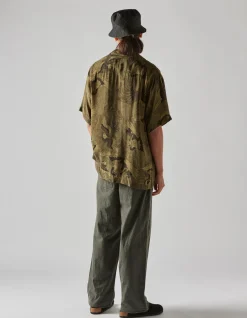 Men Maharishi 4509 Peace Cranes Camp-Collar Shirt