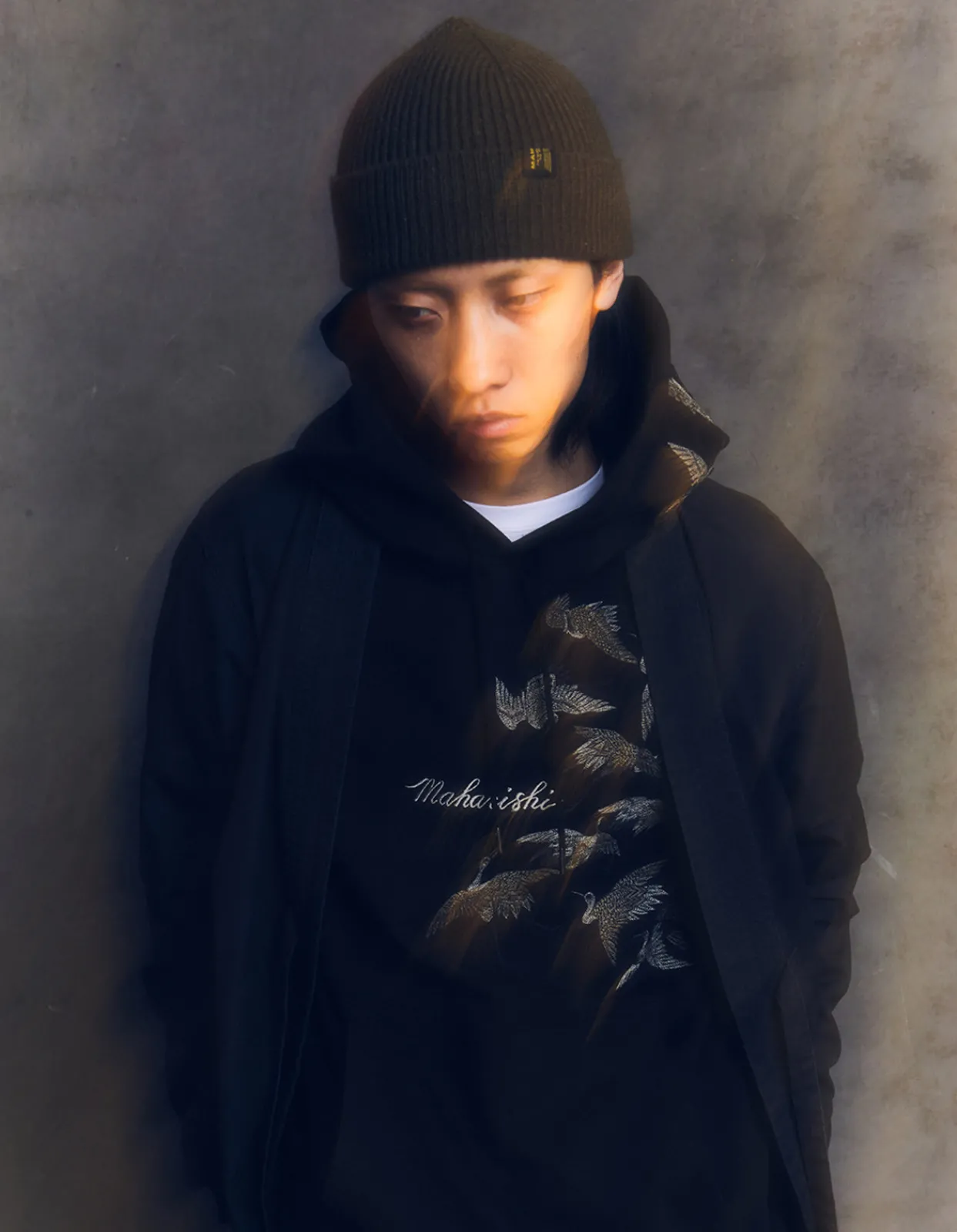 Men Maharishi 4506 Peace Cranes Hooded Sweat