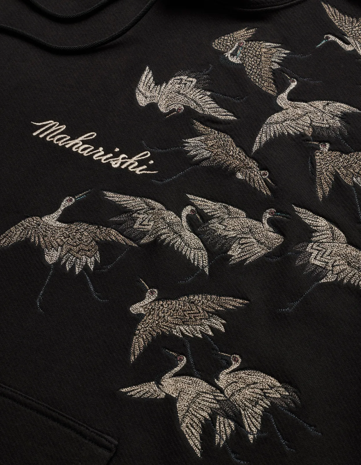 Men Maharishi 4506 Peace Cranes Hooded Sweat