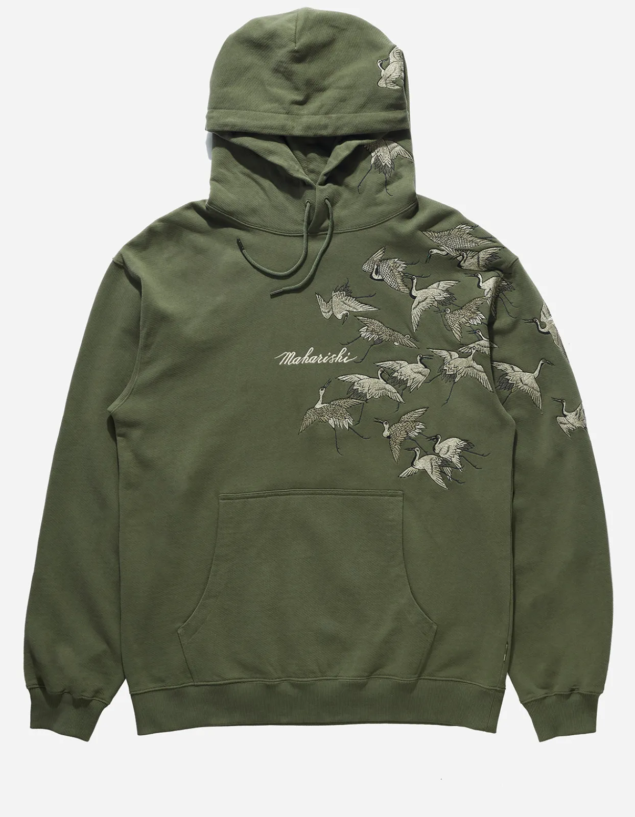 Men Maharishi 4506 Peace Cranes Hooded Sweat