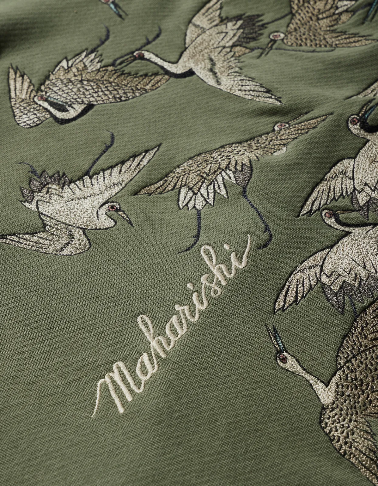 Men Maharishi 4506 Peace Cranes Hooded Sweat