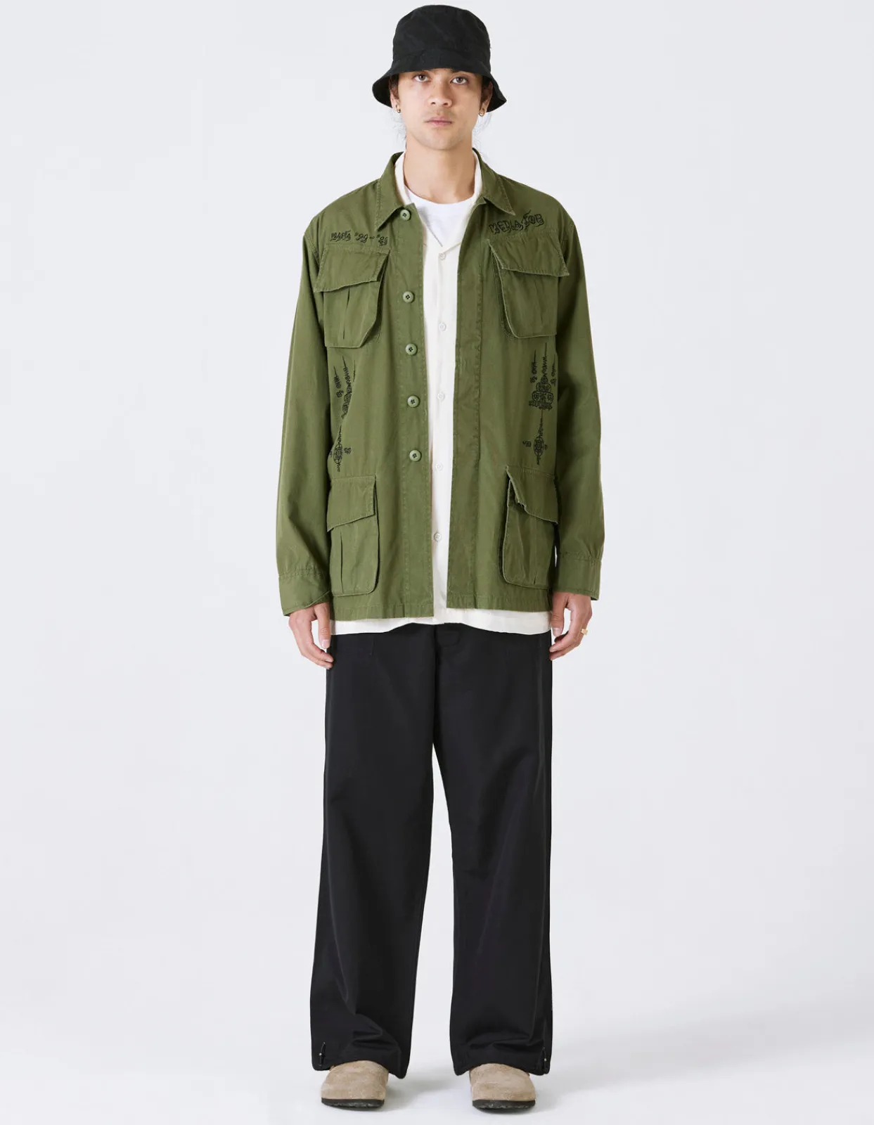 Men Maharishi 4279 Sak Yant Embroidered Jungle Overshirt