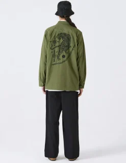 Men Maharishi 4279 Sak Yant Embroidered Jungle Overshirt