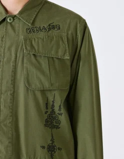 Men Maharishi 4279 Sak Yant Embroidered Jungle Overshirt