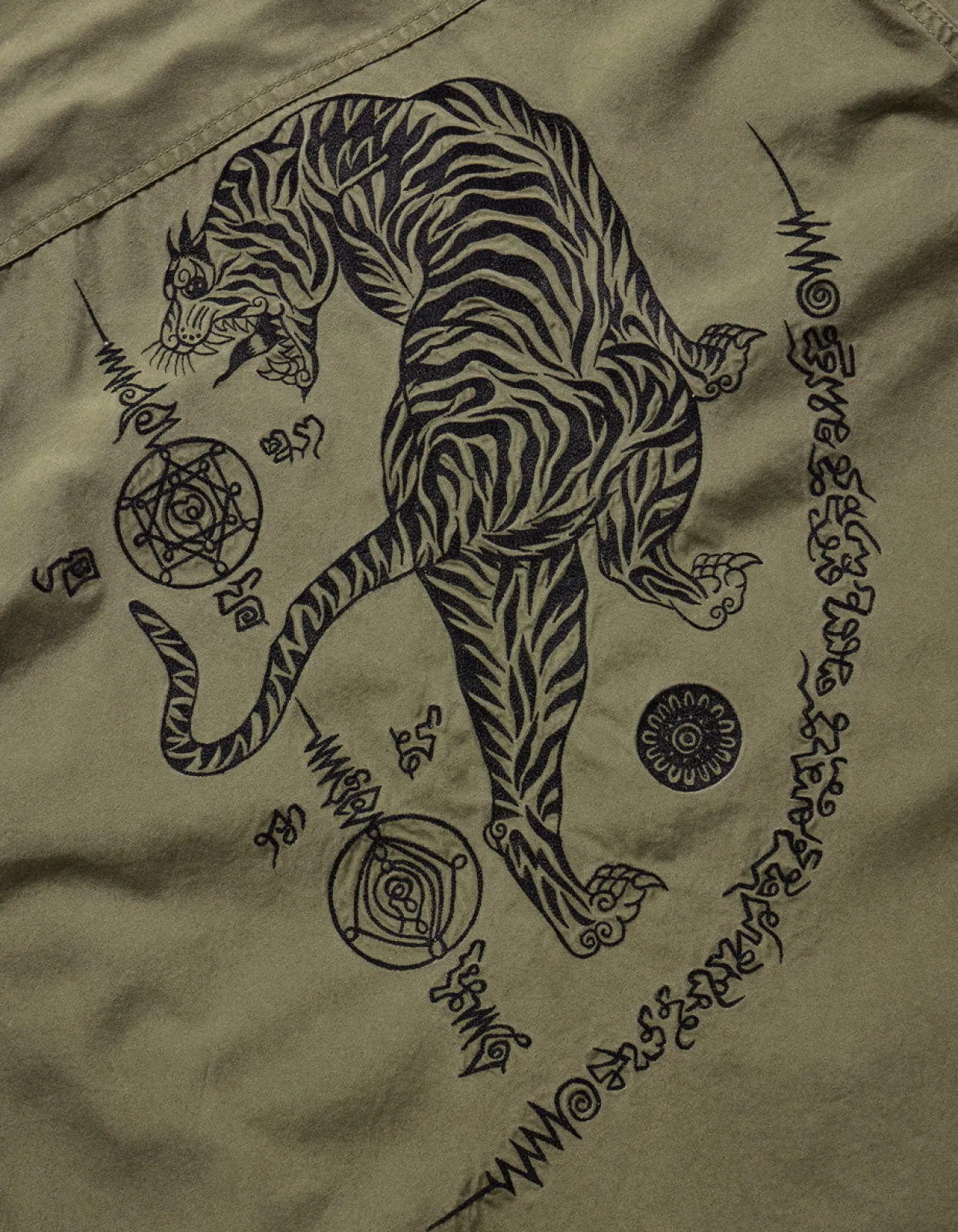 Men Maharishi 4279 Sak Yant Embroidered Jungle Overshirt