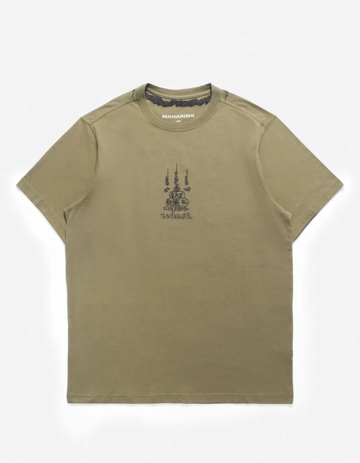 Men Maharishi 4285 Sak Yant Embroidered Organic T-Shirt