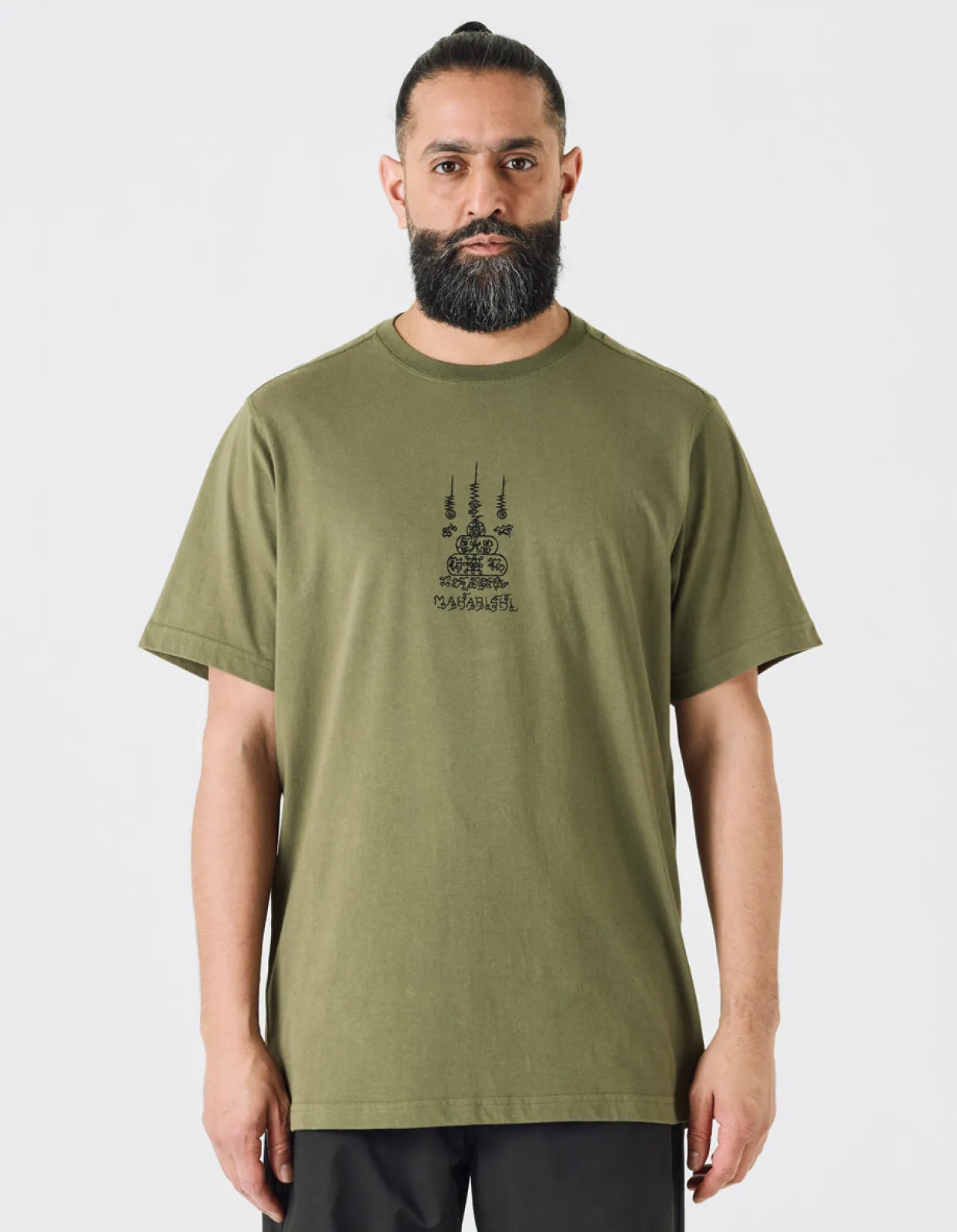 Men Maharishi 4285 Sak Yant Embroidered Organic T-Shirt