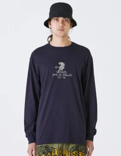 Men Maharishi 4284 Sak Yant Tiger Embroidered L/S T-Shirt