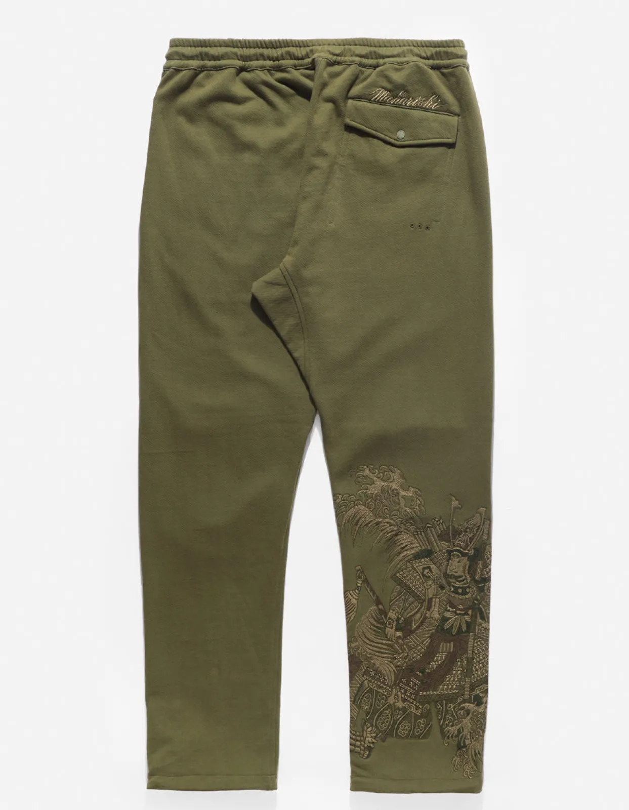 Men Maharishi 4247 Samurai Vs. Dragon Embroidered Sweatpants