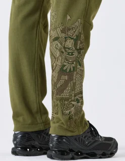 Men Maharishi 4247 Samurai Vs. Dragon Embroidered Sweatpants