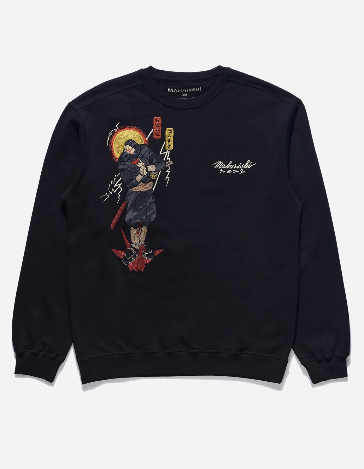 Men Maharishi 4503 Shinobi Embroidered Crew Sweat