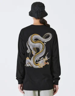 Men Maharishi 4214 Thai Dragon Tour L/S T-Shirt