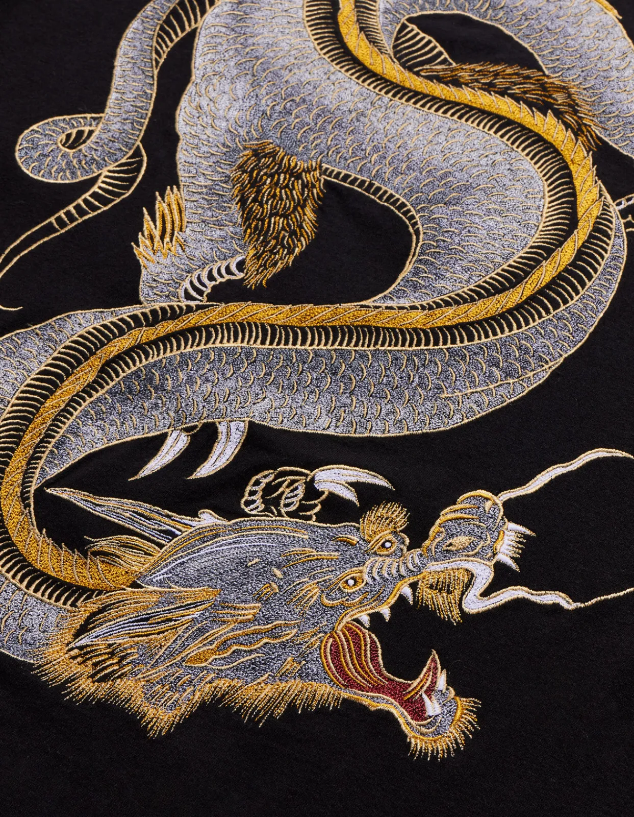 Men Maharishi 4214 Thai Dragon Tour L/S T-Shirt