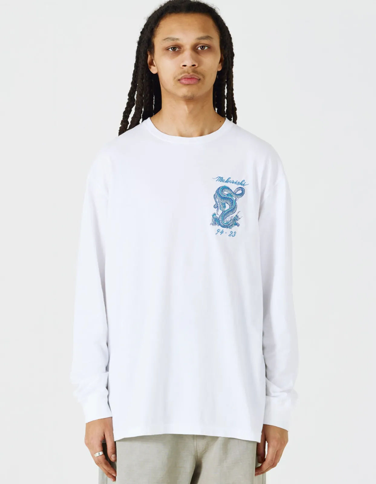 Men Maharishi 4214 Thai Dragon Tour L/S T-Shirt